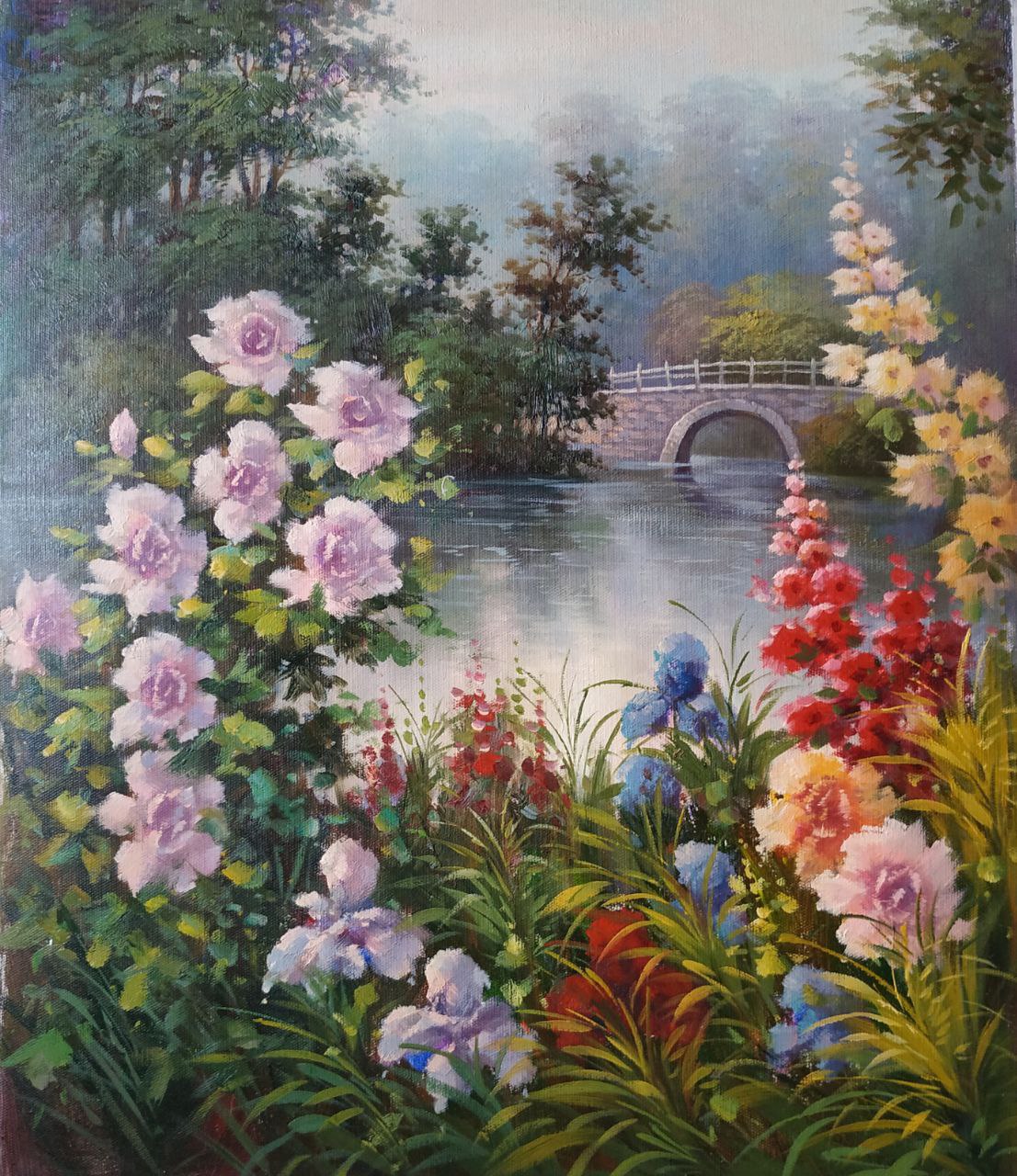 Картина маслом Мостик 50х60